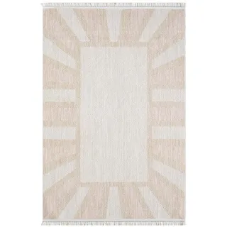 Carpet City »CLASICO 9152« rechteckig 11 mm Höhe Läufer, Kurzflor, Hochtief-Muster, Boho, Fransen, Wohnzimmer,
