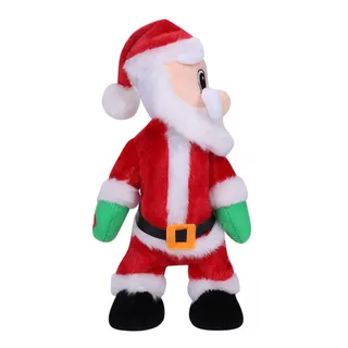 IBLUELOVER Weihnachtsdeko Singender Weihnachtsmann Tanzender Nikolaus Dekofigur mit Musik Spielzeug Weihnachtsdekoration Lustige Elektrisch Santa Claus Swinging Weihnachten Figur Geschenk