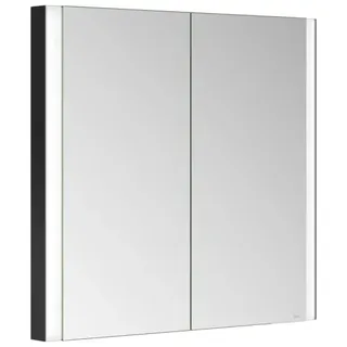KEUCO SOMARIS Spiegelschrank Wandeinbau 2-türig, 800mm, 14512372100, Farbe: Schwarz Matt