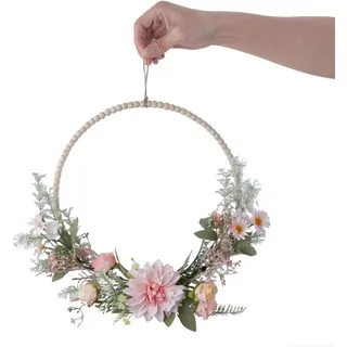 Türkranz Sommer,trockenblumenkranz,Aufhängbar Türkranz ganzjährig(41 cm)