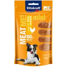 VITAKRAFT - Meat Me Mini – Hundeleckerli mit Huhn – Futter für Hunde – Frischebeutel 60 g