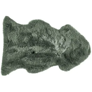 Heitmann-Felle Lammfell farbig - Premium Qualität Fellteppich 68 x 100 cm Dunkelgrün