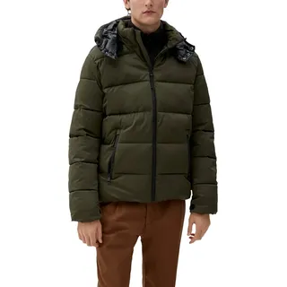28140 S. Oliver, , Herren Winterjacke Parka Steppjacke Anorak, warm wattierte Steppjacke, olive, M - Olive