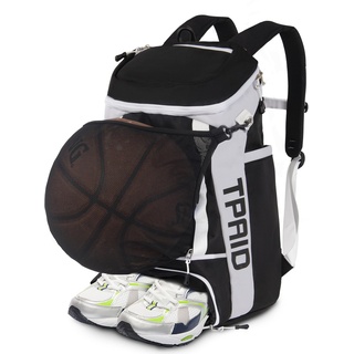 KINGSLONG Basketball Rucksack Fußballrucksack Große Kapazität Softball Tasche mit Schuhfach und Zaunhaken, leichte Fußball Volleyball Softball Ausrüstung für Schläger, Helme, Hüte, Schuhe/Schwarz