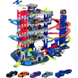 MAJORETTE Audi, Ford Super Chase Center+5 Vehicles Parkgarage
