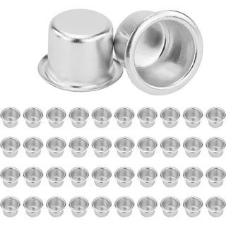 42 Stück Kerzentüllen, 22,8 x 19mm Silber Kerzenhalter für Stabkerzen Kerzeneinsatz Tafelkerzen Klein Kerzenständer für Hochzeit Geburtstag Tisch Dekoration