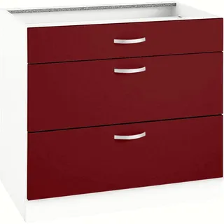 WIHO KÜCHEN Unterschrank »Flexi«, Breite 90 cm rot