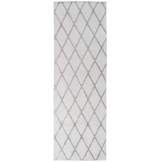 Kayoom Läufer , Weiß, Beige , Textil , 80x250 cm , pflegeleicht , Teppiche und Böden, Teppiche, Teppichläufer, Läufer
