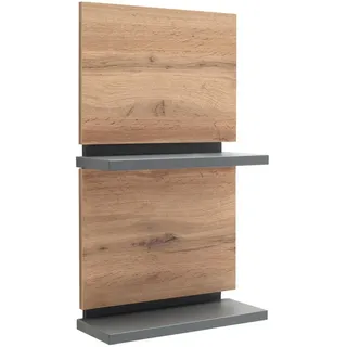 Stylife Wandboard , Grau, Eiche Wotan , Holzwerkstoff , 45x78x18 cm , Wohnzimmer, Regale, Wandboards