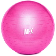 #DoYourFitness Gymnastikball | Vielseitiges Fitnesstraining für Rücken, Bauch etc. | Stabil als Sitzball für gesunde Haltung | Anti-Burst-System für Workout [Pink -75 cm]