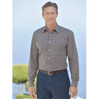 Karohemd CLASSIC, Herren, Gr. 49/50, Normalgrößen, bunt (rot, blau, kariert), 100% Baumwolle, gemustert, kariert, mehrfarbig, klassisch, Hemden Karohemd