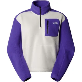 The North Face Damen Yumiori 1/4 Zip Sweatshirt, White Dune/Peak Purple, XS