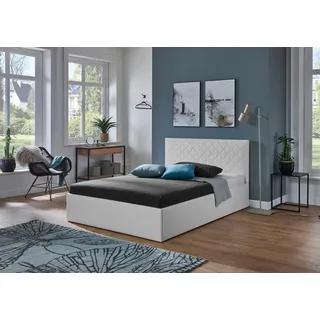 Polsterbett "Danzig", weiß, L:210cm, Bezug: Kunstleder 100% Polyurethan, Polsterung: Polsterwatte, Material Gestell: gepolsterter Holzwerkstoff, WESTFALIA SCHLAFKOMFORT, Betten, Polsterbett, inkl. Bettkasten bei Ausführung mit Matratze, Härtegrade H2,H3 & H4