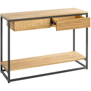Haku-Möbel Eiche Konsolentisch 100 x 35 x 75 schwarz