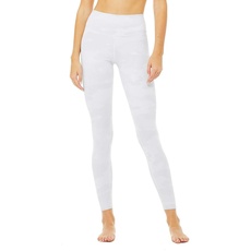 Alo Yoga Damen Vapor-Leggings mit hoher Taille Hose, Camouflage weiß, S