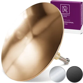 M. ROSENFELD HOME Gold Badewannenstöpsel Ø 72 - Gold Stöpsel Badewanne aus Messing mit Doppel Dichtung - Rostfrei Badewannen Stöpsel Verschluss Badezimmer zubehör