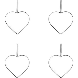 Creativ deco Dekohänger »Herz« Metallring mit hochwertigem Lederband, schwarz