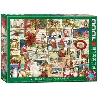 Eurographics 6000-0784 Puzzle Antike Weihnachtskarten, mehrfarbig