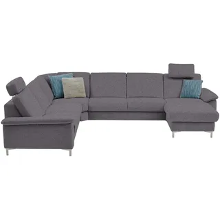 Dieter Knoll Wohnlandschaft , Grau , Textil , Uni , U-Form , 333x265 cm , Goldenes M , Typenauswahl, Fußauswahl, Stoffauswahl, Sitzqualitäten, seitenverkehrt erhältlich, Bettfunktion erhältlich, Hocker erhältlich, Rückenfutter, individuell planbar , Wohnzimmer, Sofas & Couches, Wohnlandschaften, Wohnlandschaften in U-Form