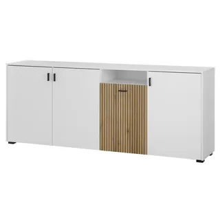 INOSIGN Sideboard »Hudson«, in moderner Trendfarbe, Griffe aus Metall (Schwarz), Breite 200 cm