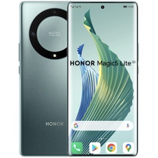 Honor Magic5 Lite 5G Handy, Smartphone Akku 5100mAh, AMOLED gebogener Bildschirm 120Hz, dünn und leicht, Dreifachkamera 64MP, 8+256GB, Dual SIM, Android 12, Grün
