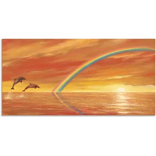 Artland Wandbild »Regenbogen über dem Meer«, Wassertiere, (1 St.), als Alubild, Outdoorbild, Leinwandbild, Wandaufkleber, versch. Größen Artland orange