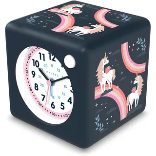Cander Berlin MNU 4010 M Kinderwecker lautlos Licht Einhorn Snooze Beleuchtung ohne Ticken Mädchen Kinderzimmer