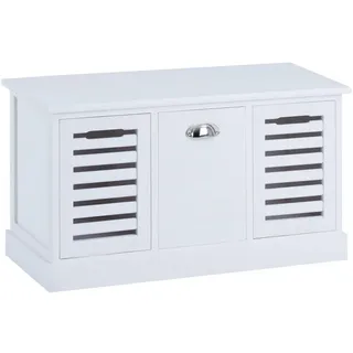 CARO-Möbel Sitzbank Trient 73 x 41 x 32 cm Vintage / weiß