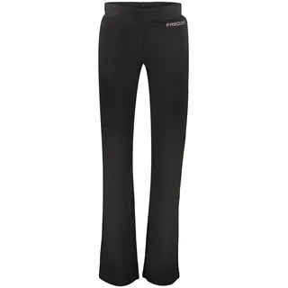 Sportliche, weite Damenhose schwarz – Elastikbund & Applikation - Schwarz