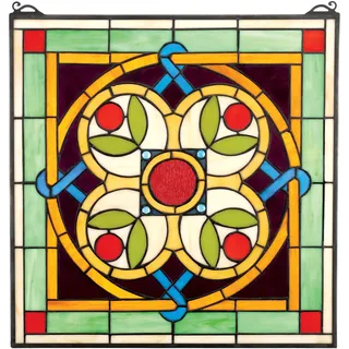 Buntglas-Panel - Celtic Blumen Quatrefoil Buntglas-Fenster Behang - Fensterbehandlungen