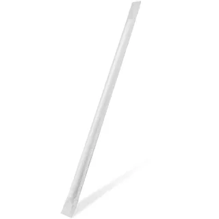 Strohhalme Trinkhalme aus Papier weiß einzeln gehüllt 25cm O 8 mm 100 Stk.