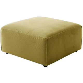 Pure Home Lifestyle Hocker , Gelb, Grün , Kunststoff , quadratisch , 80x42x80 cm , Goldenes M, Oeko-Tex® Standard 100, DGM-Klimapakt, DGM-Emissionslabel , Stoffauswahl , Wohnzimmer, Sessel, Hocker & Hockerbänke, Sitzhocker
