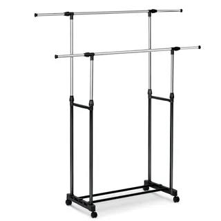 Massido Kleiderständer auf Rollen 0 x 0 x 0 cm Schwarz/Silber