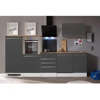 Respekta Küchenzeile Premium 290 cm Grau