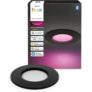 Philips Hue Slim recessed spotlight 90 mm Black