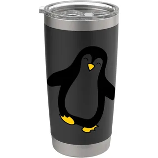 Lustiger, freundlicher Pinguin Doppelwandiger Edelstahl-Thermobecher