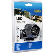 Ring RT5174 Kopflampe mit langlebigen LEDs, verstellbare Kopflampe und bequemer, sicherer Gurt, inklusive Batterien