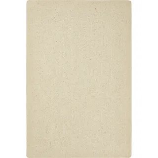 -LUXOR- living Teppich Mazzolla - Wollteppich Natur Schurwolle Teppich Wohnzimmer flauschig Wohnzimmerteppich 67 x 140 cm Creme