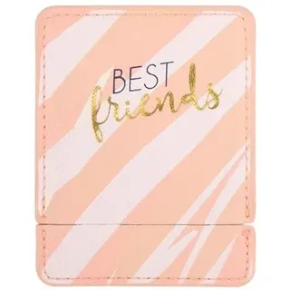 DRAEGER PARIS 1886 - Taschenspiegel, Rosa, mit Schutzhülle – Geschenk für Beste Freunde – quadratischer kompakter Make-up-Spiegel – ideal für Handtasche & Reisen – 9 x 7 cm