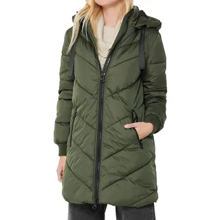JDY Damen Steppjacke JDYSkylar Padded gesteppter Parka mit Kapuze 15207784 Forest Night/Black XS