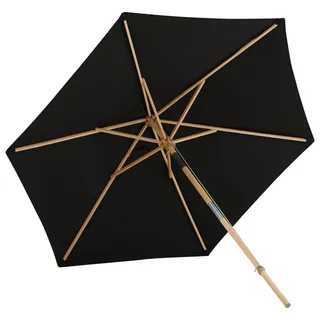 Gardenson Sonnenschirm , Schwarz , 250x232 cm , Knickgelenk , Sonnenschutz, Sonnenschirme