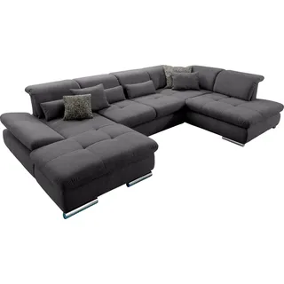 Set One by Musterring Wohnlandschaft »SO 4100 komfortable Federkernunterfederung, inkl. Kopfteilverstellung« wahlweise Bettfunktion und Sitztiefenverstellung, U-Form,