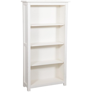 Biscottini Bücherregal aus Massivholz, 68 x 25 x 130 cm, Bücherregal, Bibliothek, Made in Italy, Bücherregal für den Raum, großes Bücherregal mit Regalen