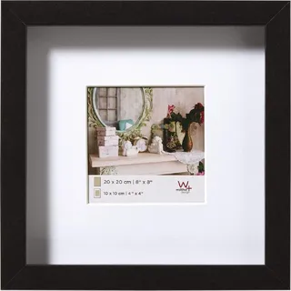 walther design Stockholm 3D Holzrahmen 20x20 cm schwarz