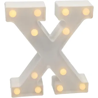 JANDEI - Warmes Licht LED Zahlen und Buchstaben für Dekoration und Atmosphäre, leuchtendes Herz, Nachtlichter, Geburtstage, Hochzeiten, Schaufenster. Sie funktionieren mit AA-Batterien (X)