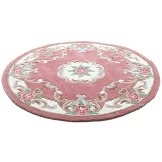 THEKO Teppich »Ming«, rund, 14 mm Höhe, hochwertiges Acrylgarn, ideal im Wohnzimmer & Schlafzimmer, rosa