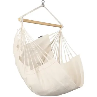 La Siesta Hängesessel , Weiß , Holz, Textil , Bambus , 90x145x140 cm , Gartenmöbel, Gartenschaukeln, Hängesessel