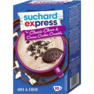 Suchard Express Choco und Cookies Cream Crumble, Getränkepulver 150g
