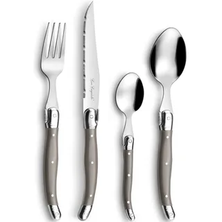 Lou Laguiole 24-tlg. Besteck-Set Tradition Taupe - Taupe