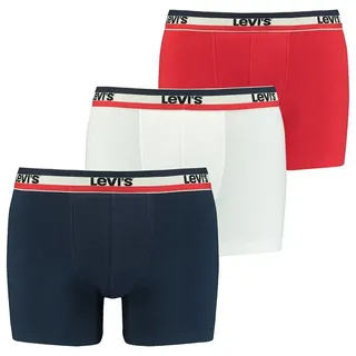 Levi ́s Underwear Logo Boxershorts 3 Einheiten - White / Blue / Red - S